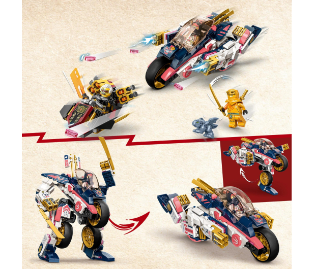 LEGO NINJAGO 71792 Mech Sory zmieniający się w motocykl wyścigowy - 1141573 - zdjęcie 4